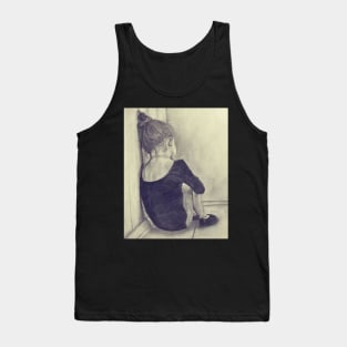 Sad Little Dancer Girl Tank Top